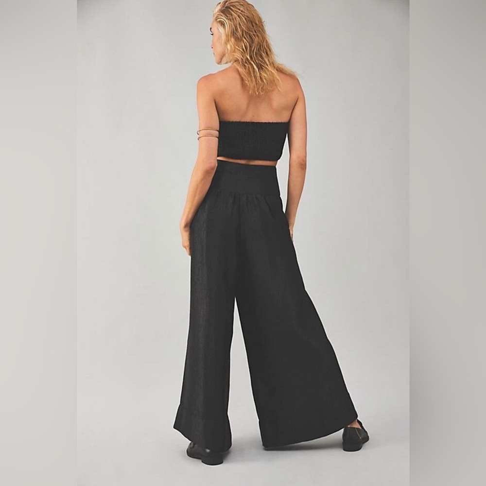 Free People Evelyn Set Size Small in Black Satin - Picture 2 of 7
